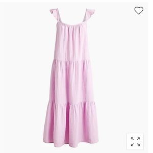 J crew maxi dress.  Ruffle strap gauze maxi in smoky lilac.
